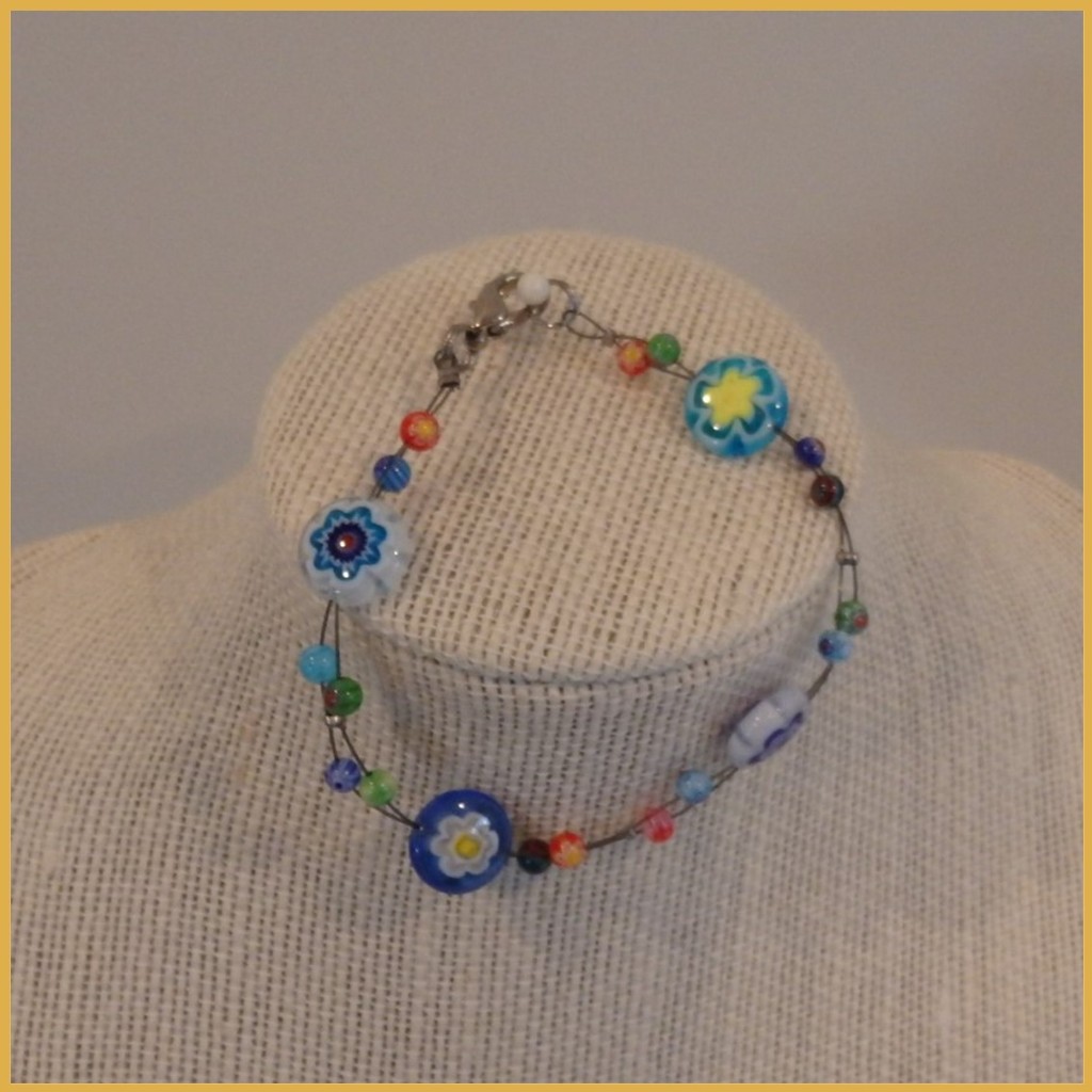 Flower Bead Recycled Bracelet_1