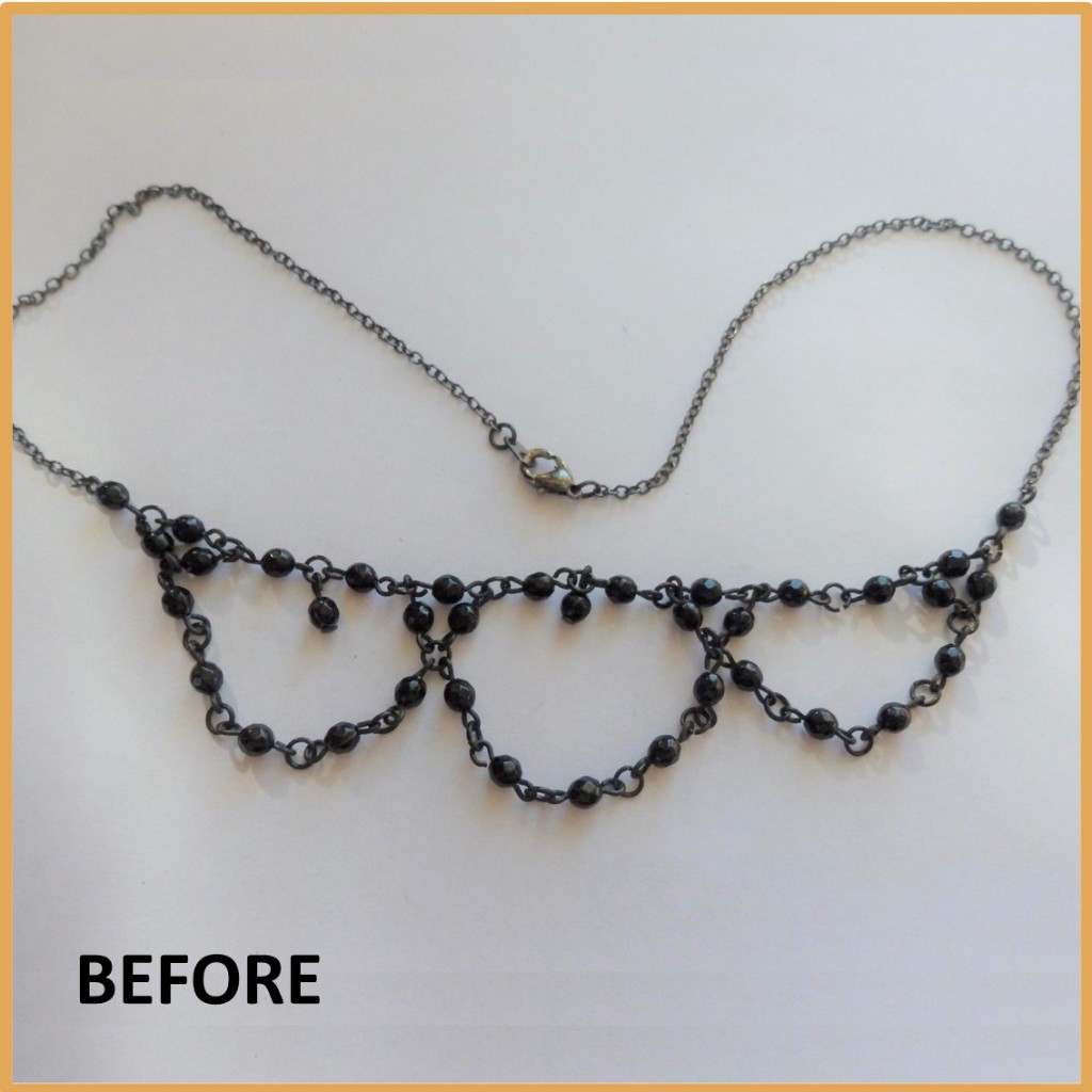 Delicate Black Bead Upcycled Necklace_3